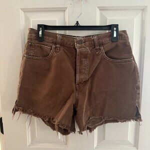 We The Free Brown Denim Shorts